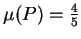 $\mu(P) = {4\over 5}$