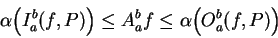 \begin{displaymath}
\alpha\Big( I_a^b(f,P)\Big)\leq A_a^b f\leq\alpha\Big(
O_a^b(f,P)\Big)
\end{displaymath}