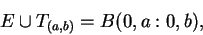 \begin{displaymath}E \cup T_{(a,b)} = B(0,a:0,b),\end{displaymath}