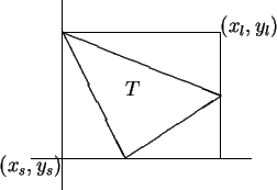 \begin{picture}(10,8)(-2,-2)
% put(0,-1)\{ vector(0,1)\{6\}\}
\put(0,-1){\line(0...
...}
\put(0,4){\line(1,0){5}}
\put(5,0){\line(0,1){4}}
\put(2,2){$T$}
\end{picture}
