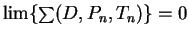 $\lim\{\sum(D,P_n,T_n)\}=0$