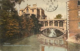 1923 Postcard of The Bridge of Sighs, Cambridge