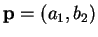 $\mbox{{\bf p}}= (a_1,b_2)$