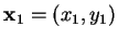$\mbox{{\bf x}}_1 = (x_1,y_1)$