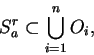 \begin{displaymath}S_a^r\subset \bigcup_{i=1}^n O_i,\end{displaymath}