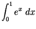 $\displaystyle {\int_0^1 e^x\; dx}$