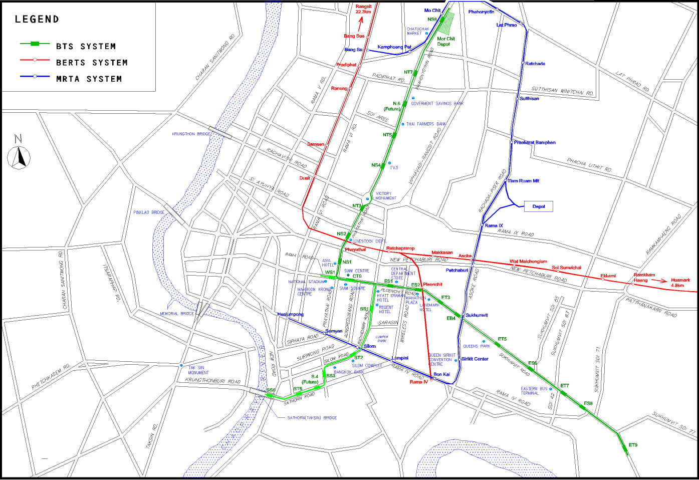 Bangkok Transit Map