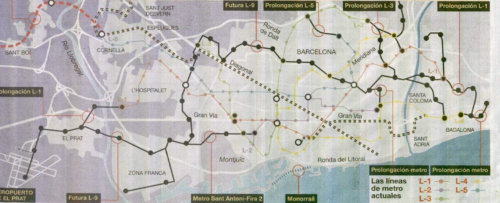 Barcelona Rail Map