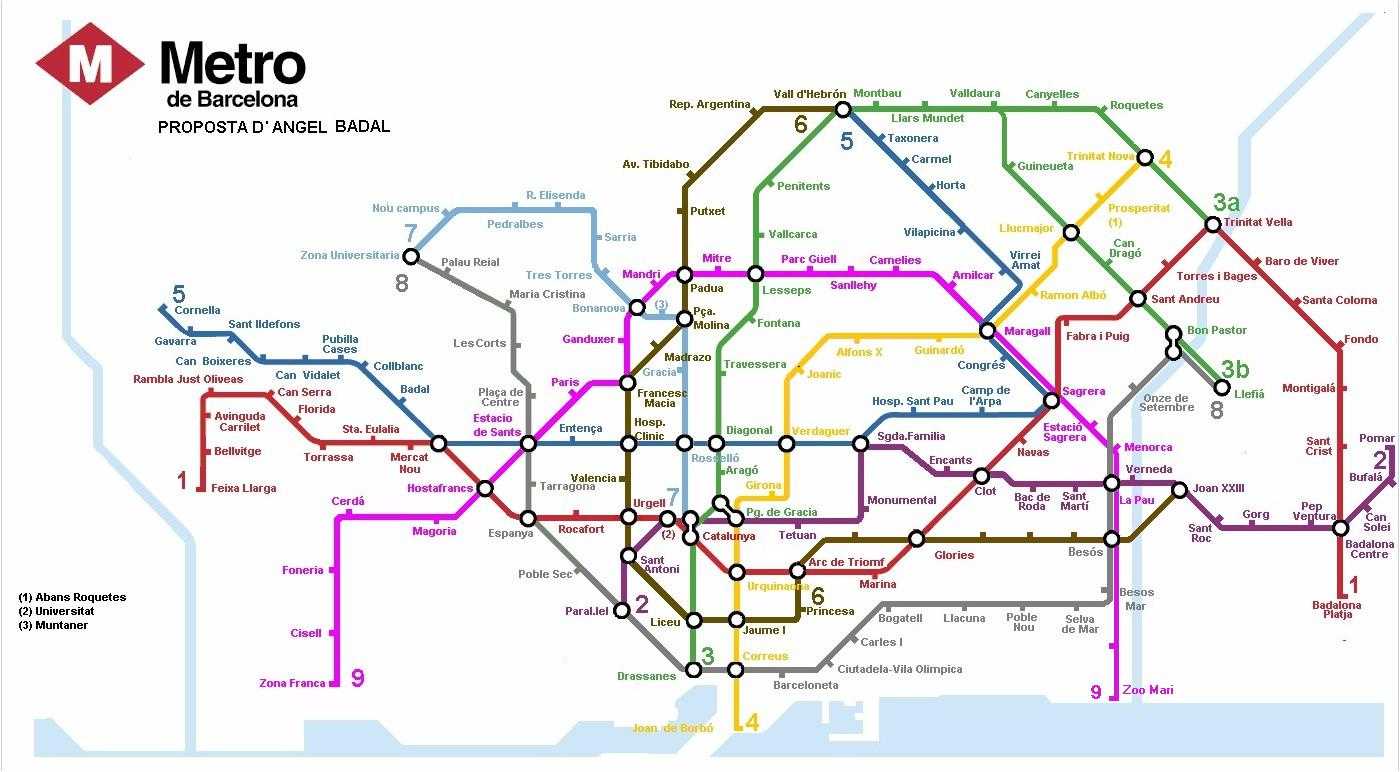 Mappa Metro Barcellona