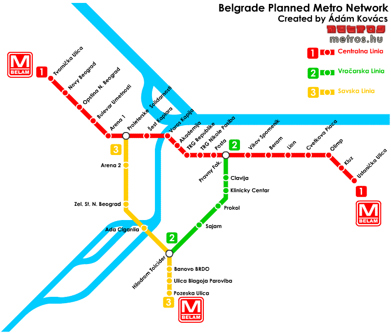 Карта метро белграда на русском языке